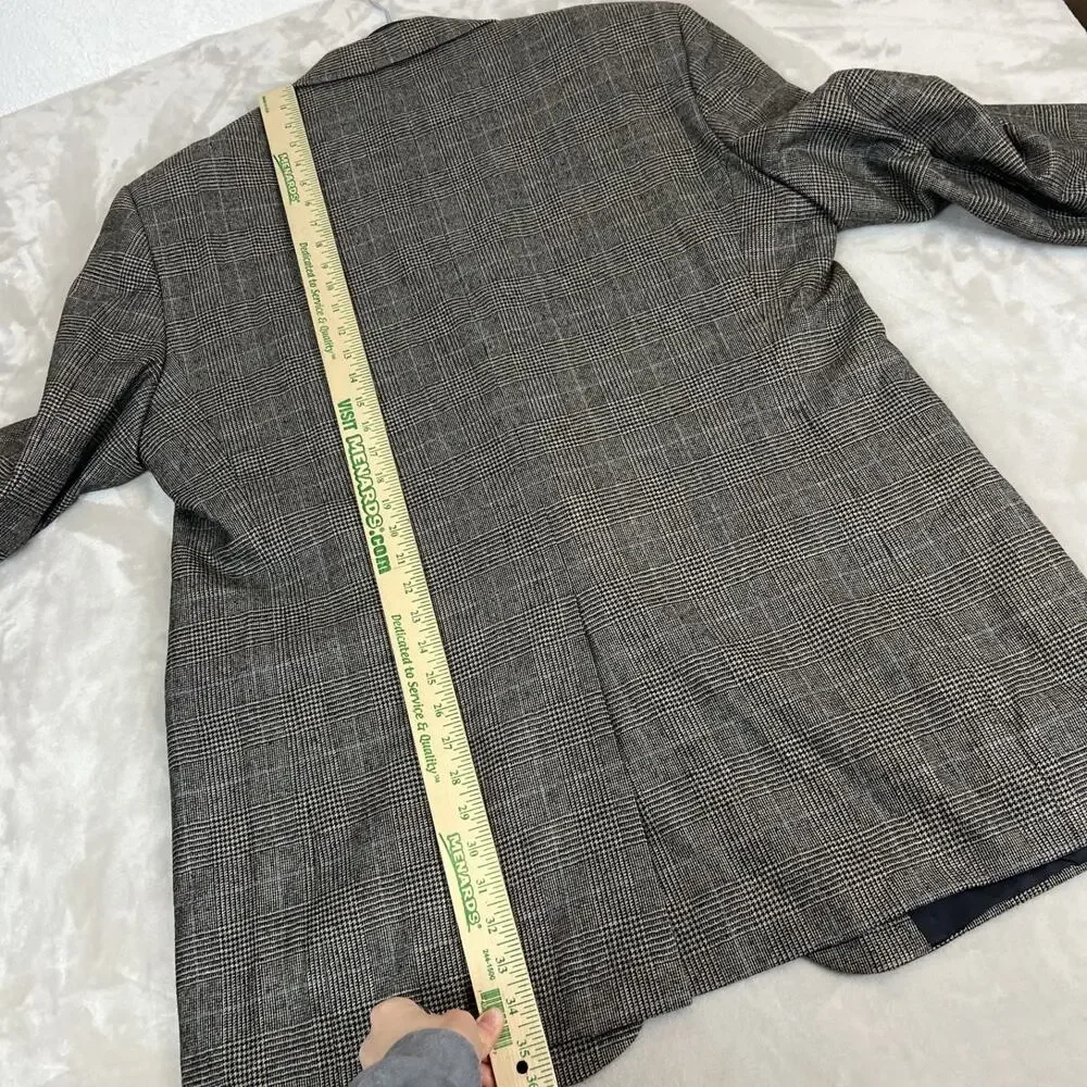Brooks Brothers 1818 Madison Blazer Mens 50XL Glen Plaid Wool Loro‎ Piana Preppy